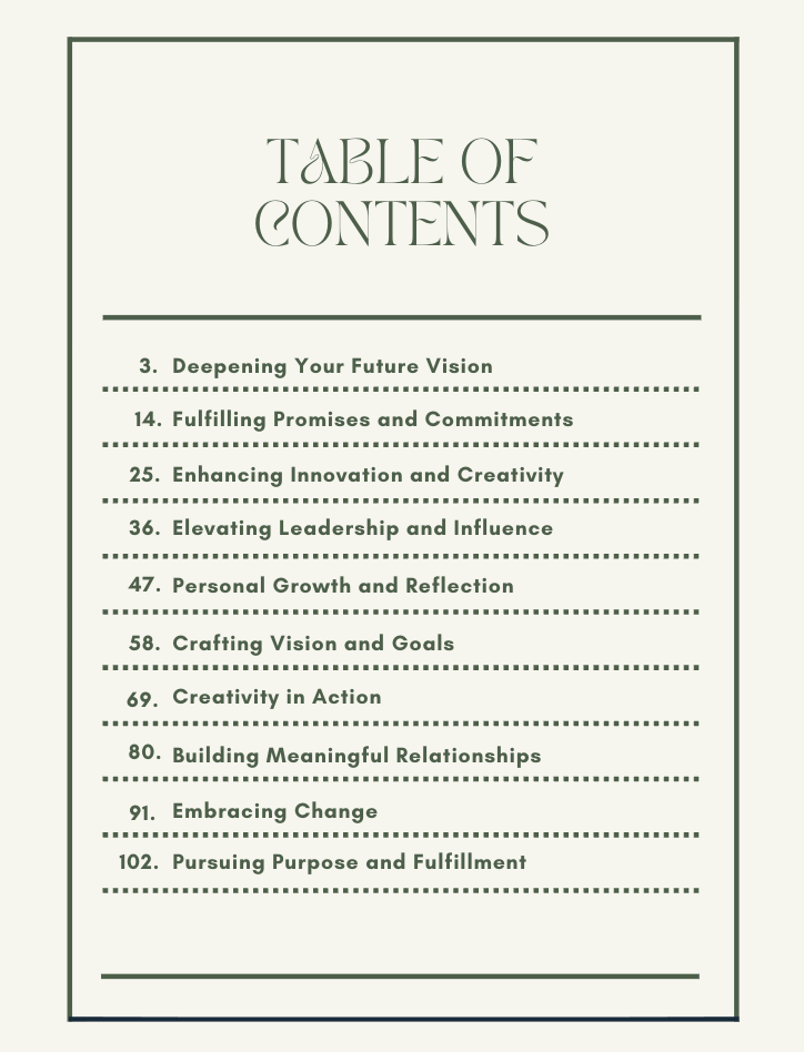 100 Journal Prompts for Future Thinking & Personal Commitment (Digital eBook)